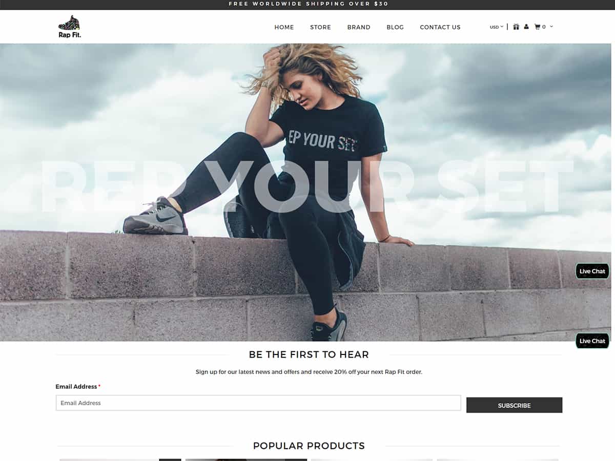 Rapfit Clothing - Web Application Project